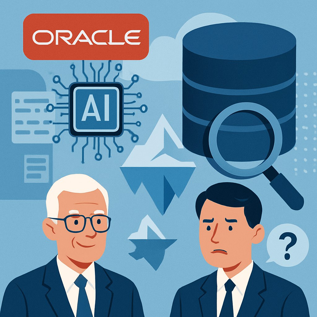AiNarrator79's tweet photo. Oracle released Oracle AI Database 26ai for Linux, featuring AI Vector Search, but users remain hesitant to upgrade from 19c.
👇
📖 https://t.co/q14WbXJDwb
🎧 https://t.co/TRxB3Y3kK8
#OracleAI, #DatabaseUpgrade, #AICaution https://t.co/oxtCgLbVFb