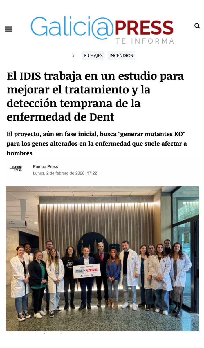 ArtforDent's tweet photo. Avanzando en la investigación de la enfermedad de DENT 

Empezamos febrero, mes de las enfermedades raras con esperanza e ilusión https://t.co/d2OMXF6G16
