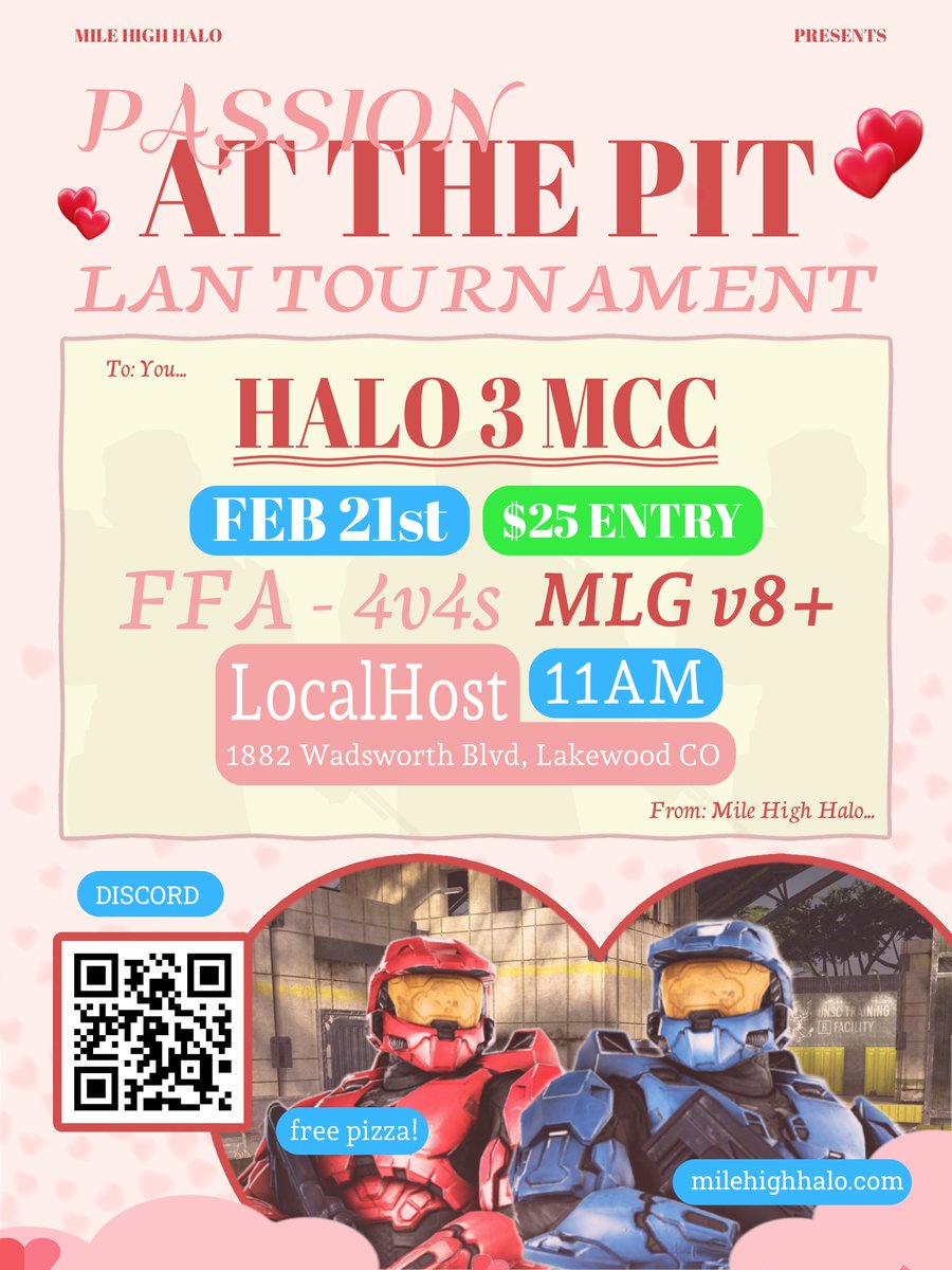 To all the local Colorado Halo players, we have a Halo 3 lan coming up on the 21st. Appreciate all reposts.❤️