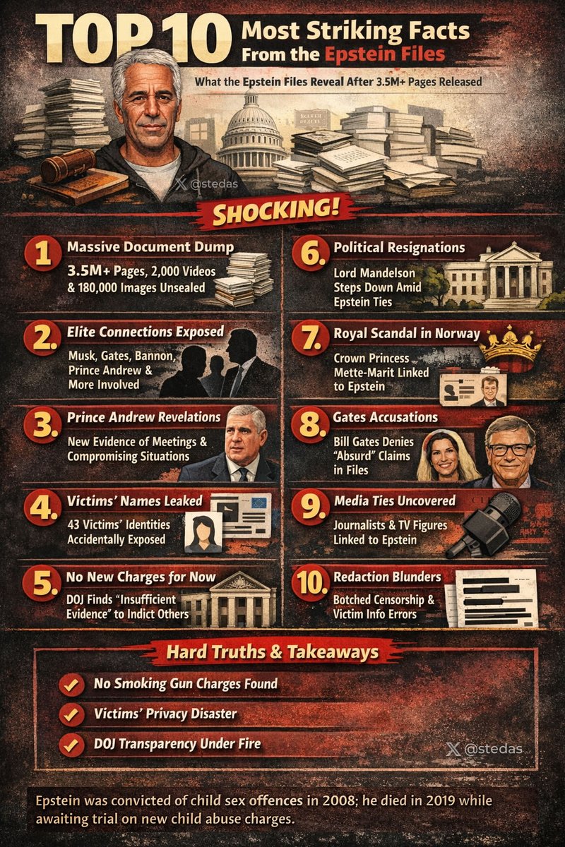 stedas's tweet image. 2026 market crash: $8T erased.

Epstein files leaked.

Money, power, and corruption collide and most people are still asleep. 

#WakeUp