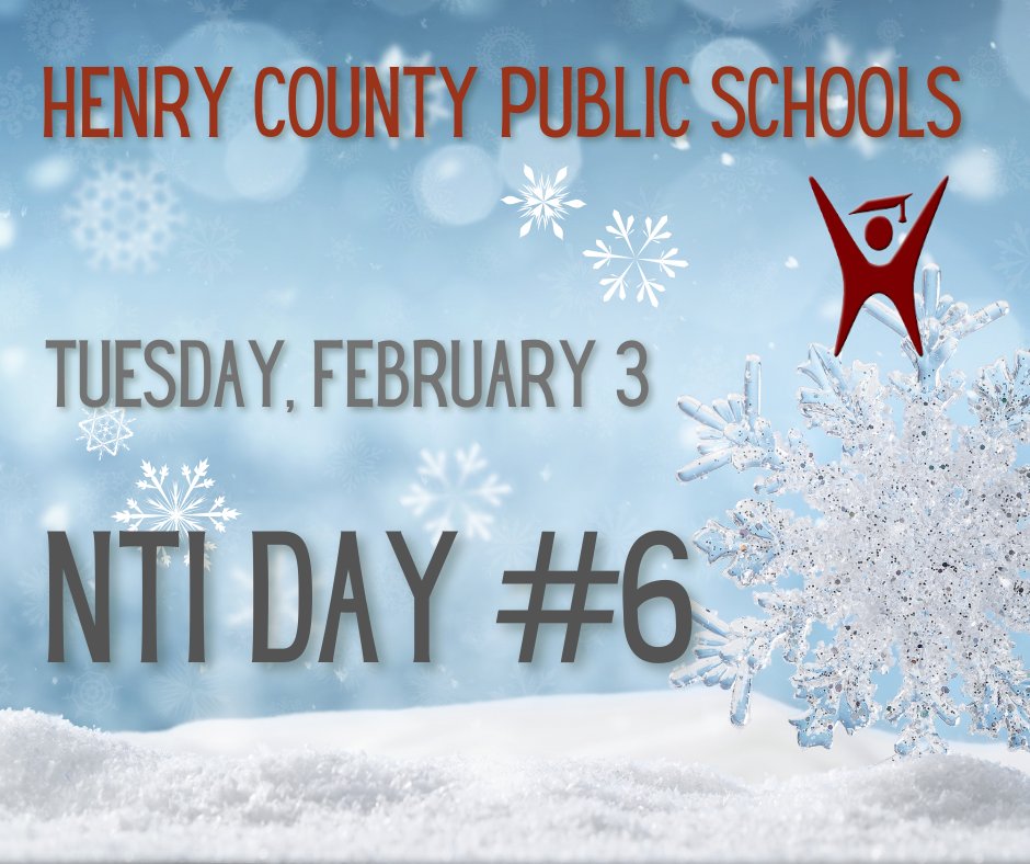 hcpsky's tweet photo. After receiving information directly from the National Weather Service, HCPS will be closed tomorrow, Tuesday, Feb. 3, for NTI Day #6. Thank you for your understanding, and let’s hope this will be the last of the winter weather we have to deal with. https://t.co/whSy8Zf0PG