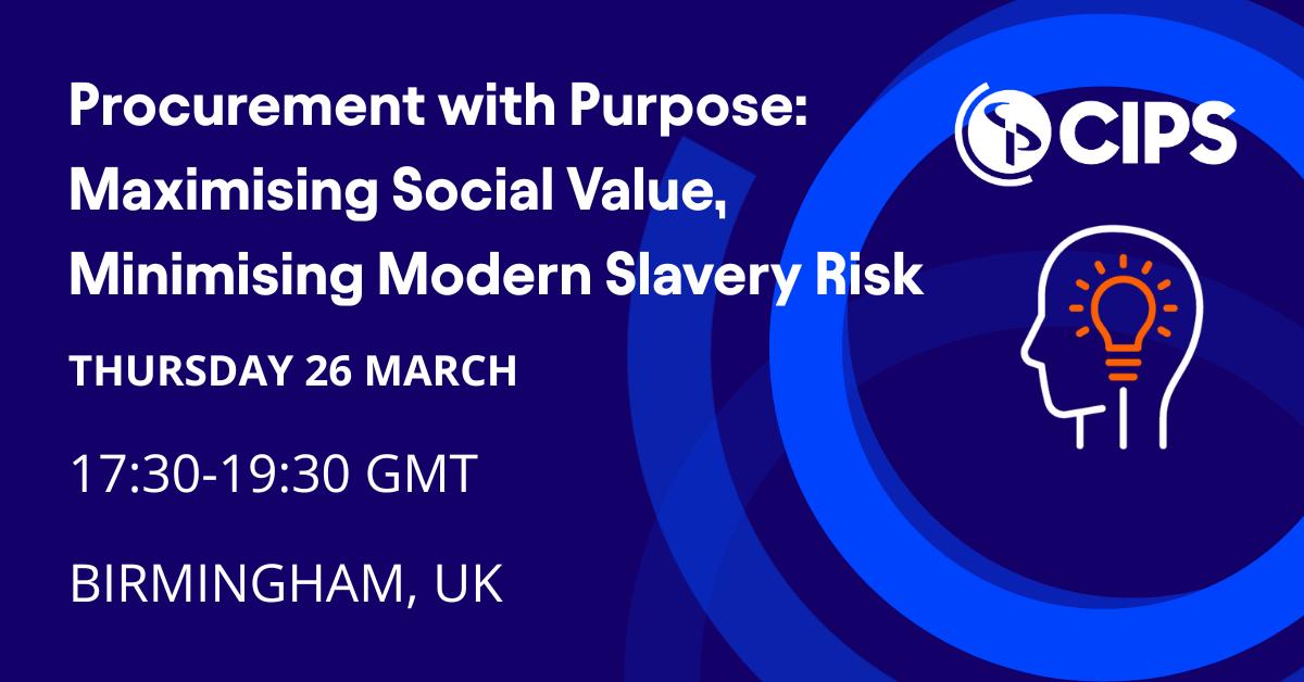 CIPSBirmingham's tweet photo. Our next branch event is fast approaching! Book your place here: https://t.co/6B5AAjCXuF

#procurement #CIPS #CIPSBirmingham #events #CPD https://t.co/9yG5zmixqe