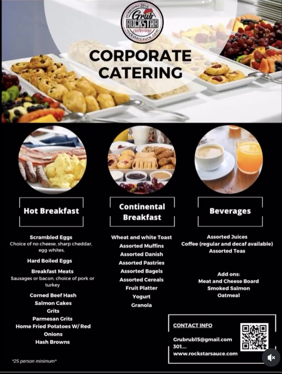 Breakfast is served! Let @grubrockstar bring breakfast to your next morning meeting. Their corporate catering service is top-notch. Book them today at: rockstarsauce.com 📸: @grubrockstar