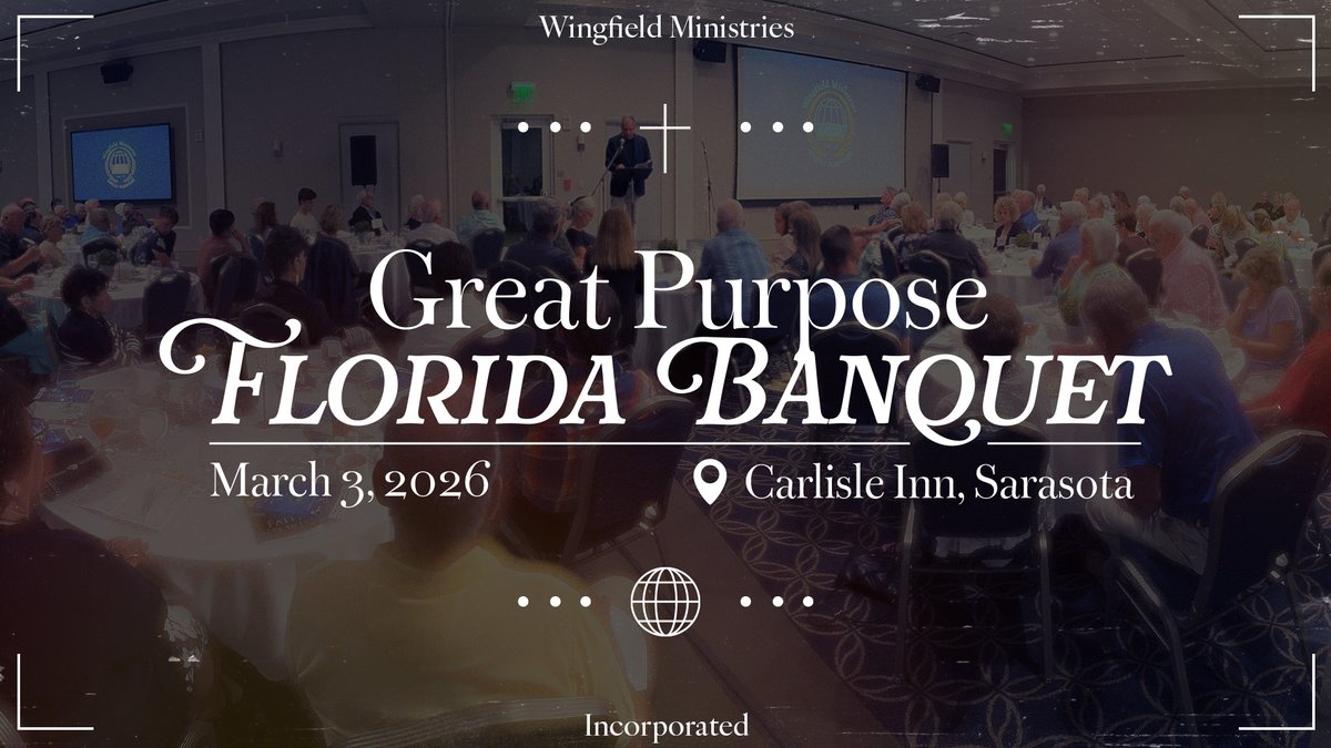 VictoryWeekend's tweet image. Are you looking for a great opportunity to escape the frigid temperatures and snow?  Would you love to learn more about all that God is accomplishing through Wingfield Ministries? Then join us for an amazing evening of celebration and fellowship at our Great Purpose Banquet on…
