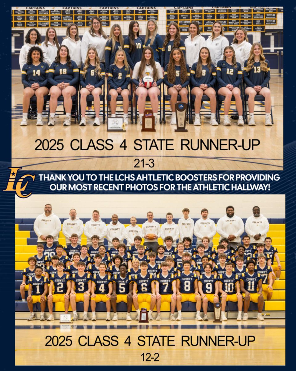 countylchs's tweet photo. Newest additions to the athletic hallways today!  Thank you @BoostersLchs for your continued support of our student-athletes! @LoudounCountyFB https://t.co/nznOR9lE4Z