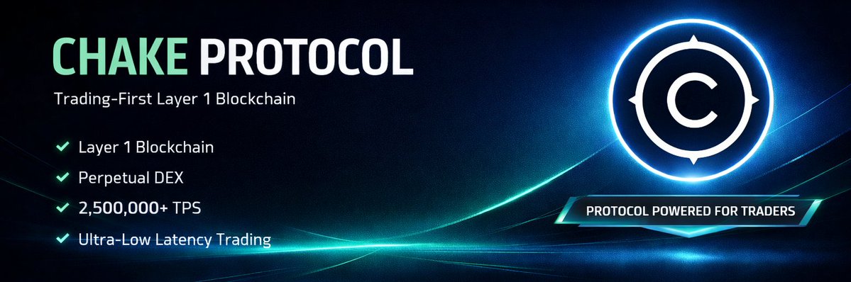 chakeprotocol's tweet image. Chake Protocol is gearing up to redefine perpetual trading infrastructure by ripping trading out of the crowded Layer 2 ecosystem and embedding a purpose built perpetual DEX directly into a high performance Layer 1 blockchain. Unlike general purpose smart contract chains that…