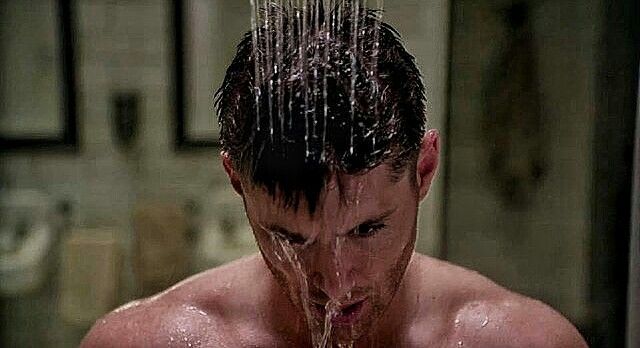 Nice hot shower to end the day