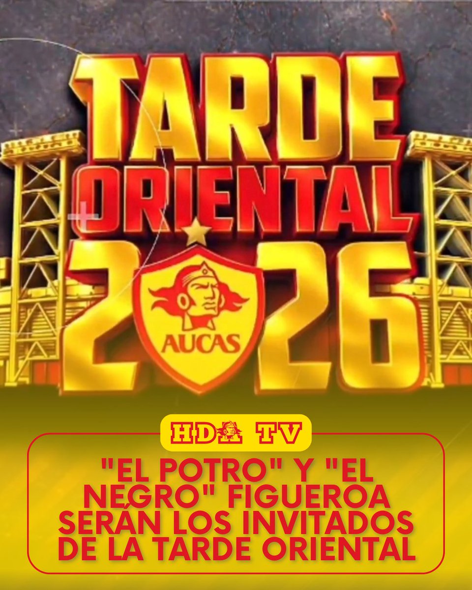 ¡GRANDES INVITADOS! 🎉 🟡🔴

Aucas anunció mediante sus redes sociales a los invitados que tendrá #LaTardeOriental este domingo a las 10am en el Gonzalo Pozo Ripalda...

"El Potro" y "El Negro" Figueroa, ambos ídolos de la institución serán los grandes homenajeados en la fiesta
