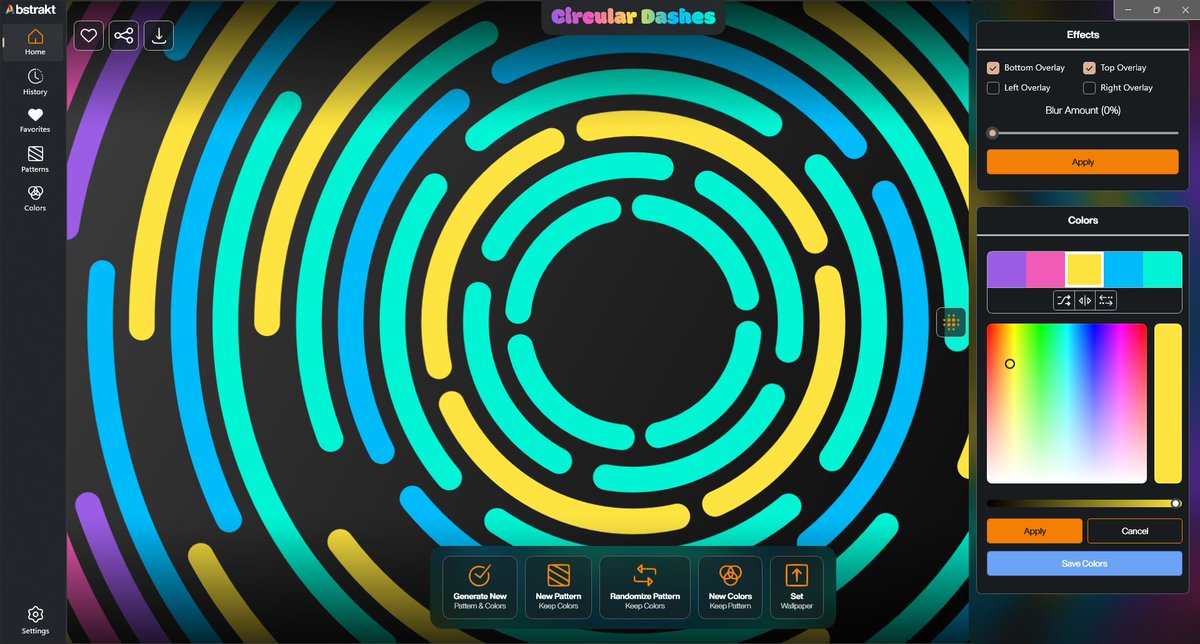 cacchiom's tweet photo. Finally got my initial version of Abstrakt out to the Windows Store
Built with @WindowsUI and @ReactiveXUI, Abstrakt generates unique abstract wallpapers locally on your PC, without internet.
https://t.co/6ZtecDcotv
#WinUI #WindowsAppSDK #MadeWithWinUI #Windows #Windows11 https://t.co/U4u6liMkpi