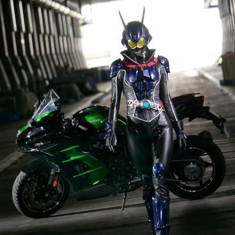 my adorable sentai red son and my fierce kamen rider daughter who both deserve their own shows... 🥺