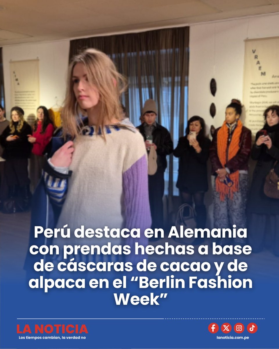 lanoticiaperu_'s tweet image. 📢 #Actualidad | 🇵🇪✨ Moda peruana deslumbra en el Berlin Fashion Week. La Embajada del Perú en Alemania y la diseñadora Marisa Fuentes presentaron la colección “La dama del cacao”.

Más información 👉 lanoticia.com.pe/?p=289863

#BerlinFashionWeek #ModaPeruana #DiseñoSostenible