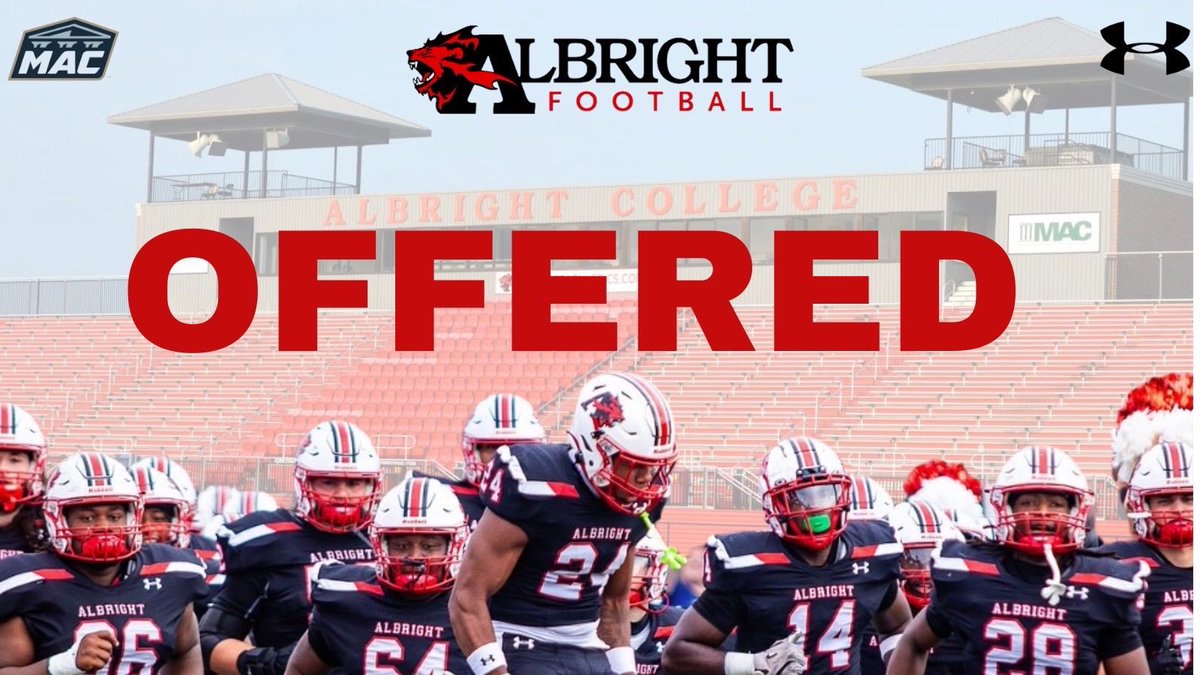 BailenBoutz's tweet photo. After a great visit and talk with @CoachWeaverAC and @CoachDetorie, I have received an offer from @Albright_FBall. Thanks for a tour of the facility and taking time to sit down with my family and me.
.
.
.
.
#offered #recruit #classof2026 #chaingame #blessed #AGTG #football #brotherhood