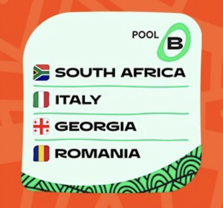 bensmithrugby's tweet photo. Pool B aka Pool Butter. SOFT as warm butter for the Springboks. They’ll put 60+ on these teams and it’ll make them weak. 2019, NZ gave them the wake up call. 2023, Ireland humbled them. 2027, they’re going out in the quarters after being buttered UP. https://t.co/73hnQgDyOS