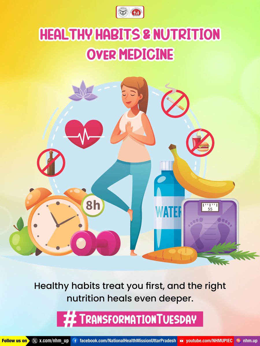 🌿Healthy habits + right nutrition = energy, glow, and a happy heart

Healthy Habits | Nutrition
| Morning Routine

#TransformationTuesday #HealthyLifestyle #NHMUP