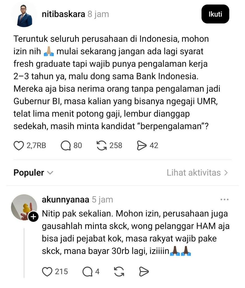 Opposisi6890's tweet image. Dilema pekerjaan di Indonesia,ada ordal semua mudahkan
Contoh besar : anak  jadi wakil presiden saat ini.