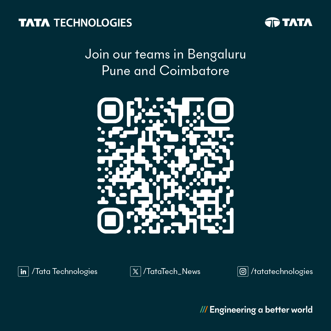 TataTech_News's tweet image. #FutureOfMobility - Let your skills and our expertise drive it together.

We’re on the lookout for BMS hardware, MBSE, embedded firmware, and powertrain engineers. If you have ideas that can redefine the mobility landscape and a passion to be part of a purpose-driven