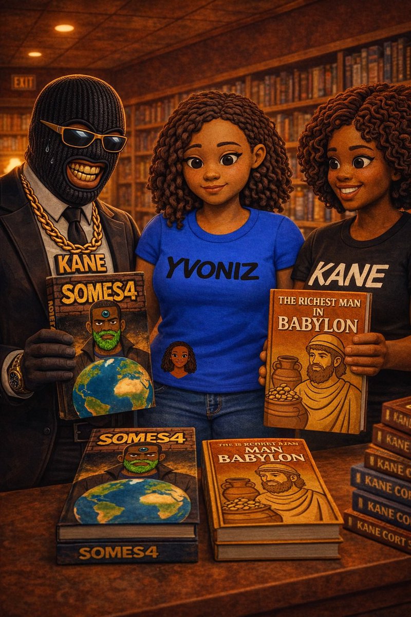 kanesbookstore's tweet photo. 📚✨ Knowledge hits different when you wear the story.

Featuring SOMES 4 and the classic The Richest Man in Babylon, now available at KANE’s Komet Bookstore — books that strengthen both the spirit and the mindset.

🛒 Shop now: https://t.co/Jl6wXkKnnm https://t.co/lE8J4RhZvX
