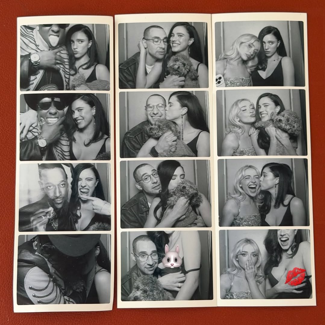 Sabrina Carpenter with Margaret Qualley for the 2026 #GRAMMY Awards.