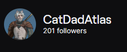 CatDadAtlas's tweet photo. Just wanted to share we hit 200! 
I'm so proud of our little family!

*thats a lot of you to take care of* 👀

I can't wait to get to know each and every single one of you. 
Be kind to yourselves and others.

#vtuber #catdad #pngtuber #dadtuber https://t.co/YwbvJOc5So