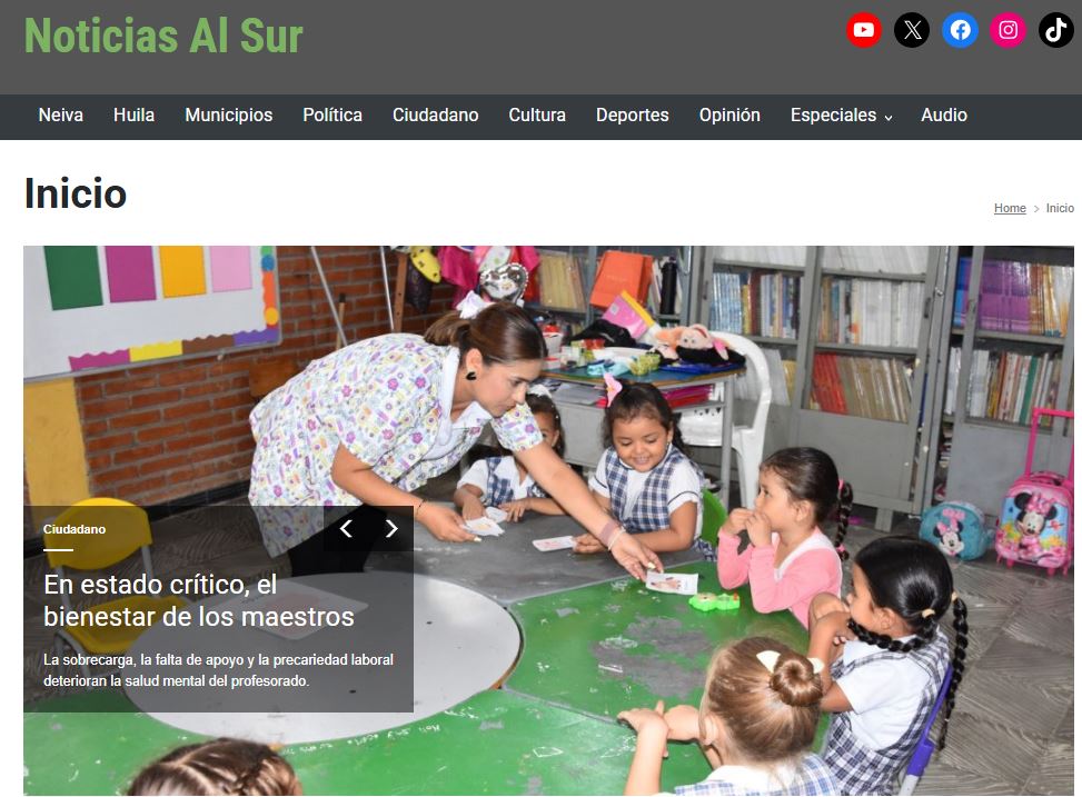 #Ahora En estado crítico, el bienestar de los maestros ...  noticiasalsur.co/en-estado-crit… #Neiva #Huila <a href="/LauritaOrjuelaN/">Laurita Orjuela</a> <a href="/Poli_Colombia/">Politécnico de Colombia</a> #GRAMMYs #GRAMMY #GRAMMYs2026 #Maestros  #LaCasaDeLosFamososCol3 #DesafioDelSigloXXI #DíaMundialDeLosHumedales #EpsteinFiles <a href="/Mineducacion/">MinEducación</a> <a href="/UNESCO_es/">UNESCO en español 🏛️#Educación #Ciencia #Cultura</a>