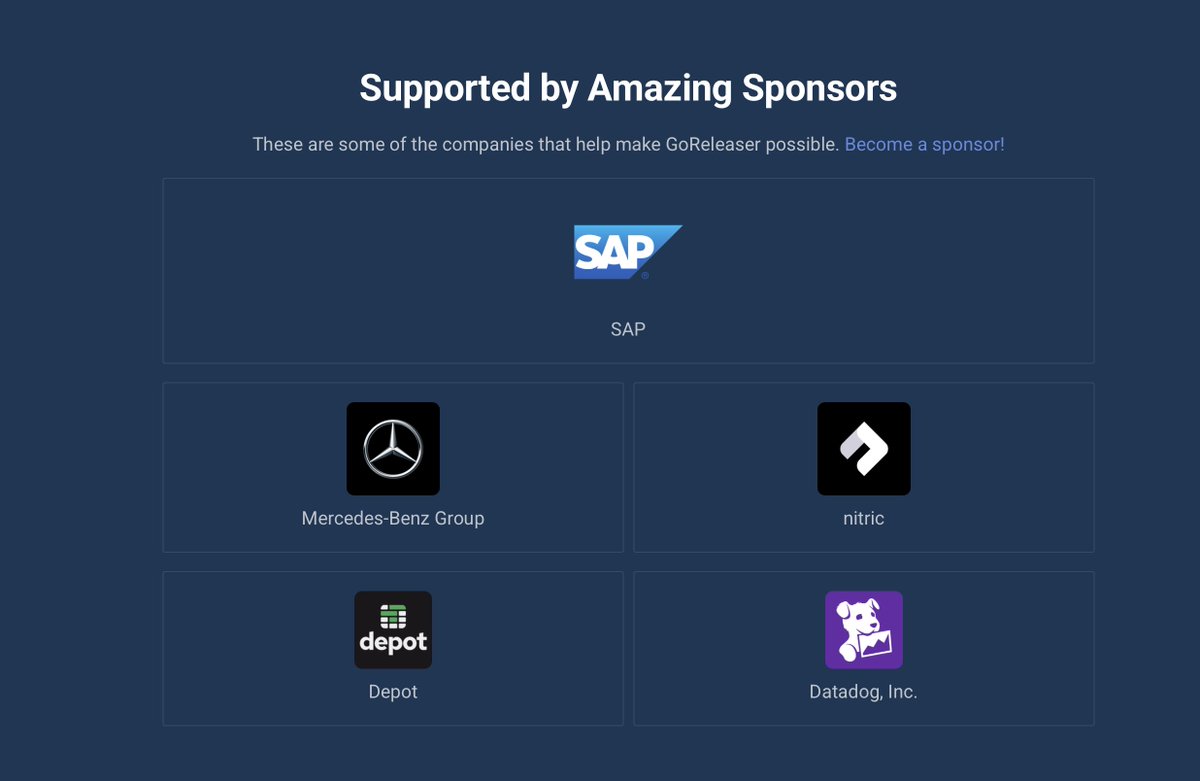 GoReleaser tweet media