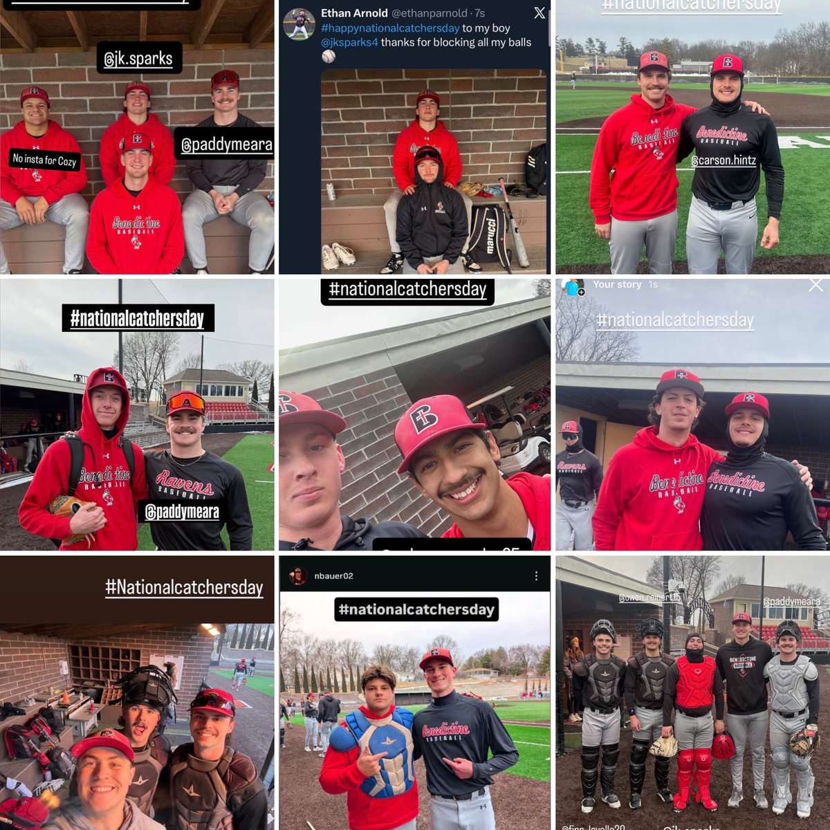 RavenBaseball's tweet photo. Our best friends! 

Happy National Catchers Day! https://t.co/yxuzgBtdiK