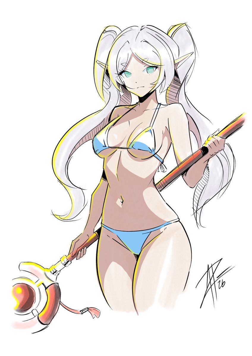 Our favorite twintailed Mage. 
Happy twintail day! 

V2 trying a new coloring method what do we think????

#FrierenBeyondJurneysEnd #frierenfanart