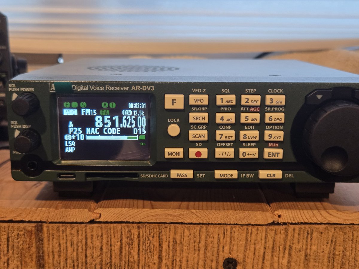 N9PAT's tweet photo. Looks and sounds good so far. Would be nice to have more information than NAC for P25, Like TGID. Decode is quick and seems to automatically mute non voice data. Looking forward to see how updates improve the radio #AOR #ARDV3 https://t.co/DwApZ5BuaD