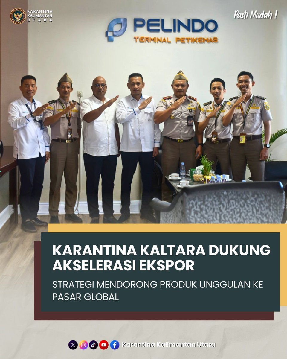 Karantina Kalimantan Utara melaksanakan koordinasi dengan PT Pelabuhan Indonesia (Pelindo) Tarakan guna memperkuat sinergi layanan kepelabuhanan dan karantina dalam mendukung kelancaran ekspor langsung dari Kalimantan Utara.
Selengkapnya karantinaindonesia.go.id/detailbrtupt/k…