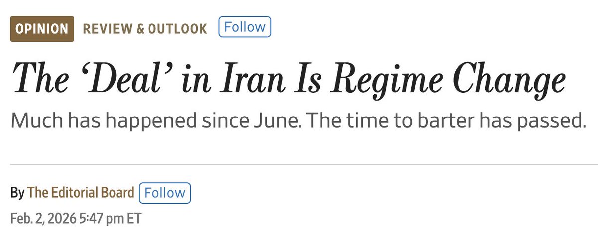 President Trump has forged his opportunity in Iran, and this is his moment to seize it.

WSJ editorial: