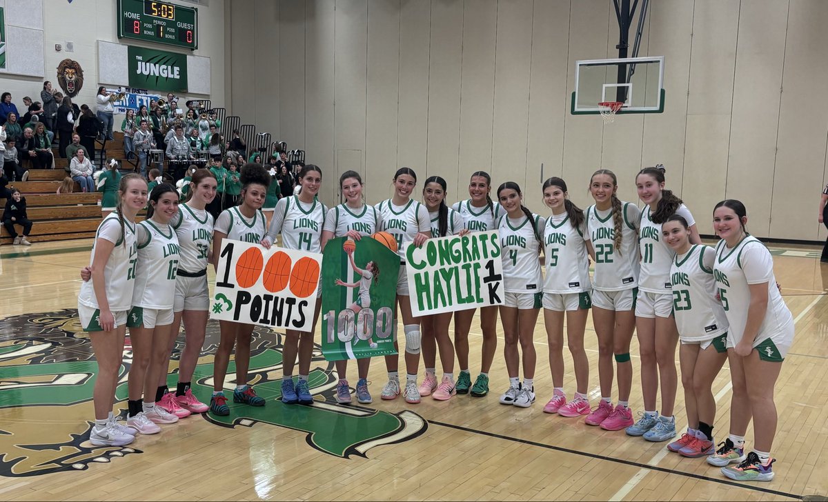 sflionssports's tweet photo. Congratulations to SF senior Haylie Lamonde  for scoring her 1,000 career point tonight against Chartiers Valley.  #SFLionPride https://t.co/8s3wD8ImoS