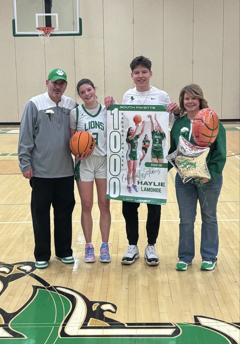 sflionssports's tweet photo. Congratulations to SF senior Haylie Lamonde  for scoring her 1,000 career point tonight against Chartiers Valley.  #SFLionPride https://t.co/8s3wD8ImoS