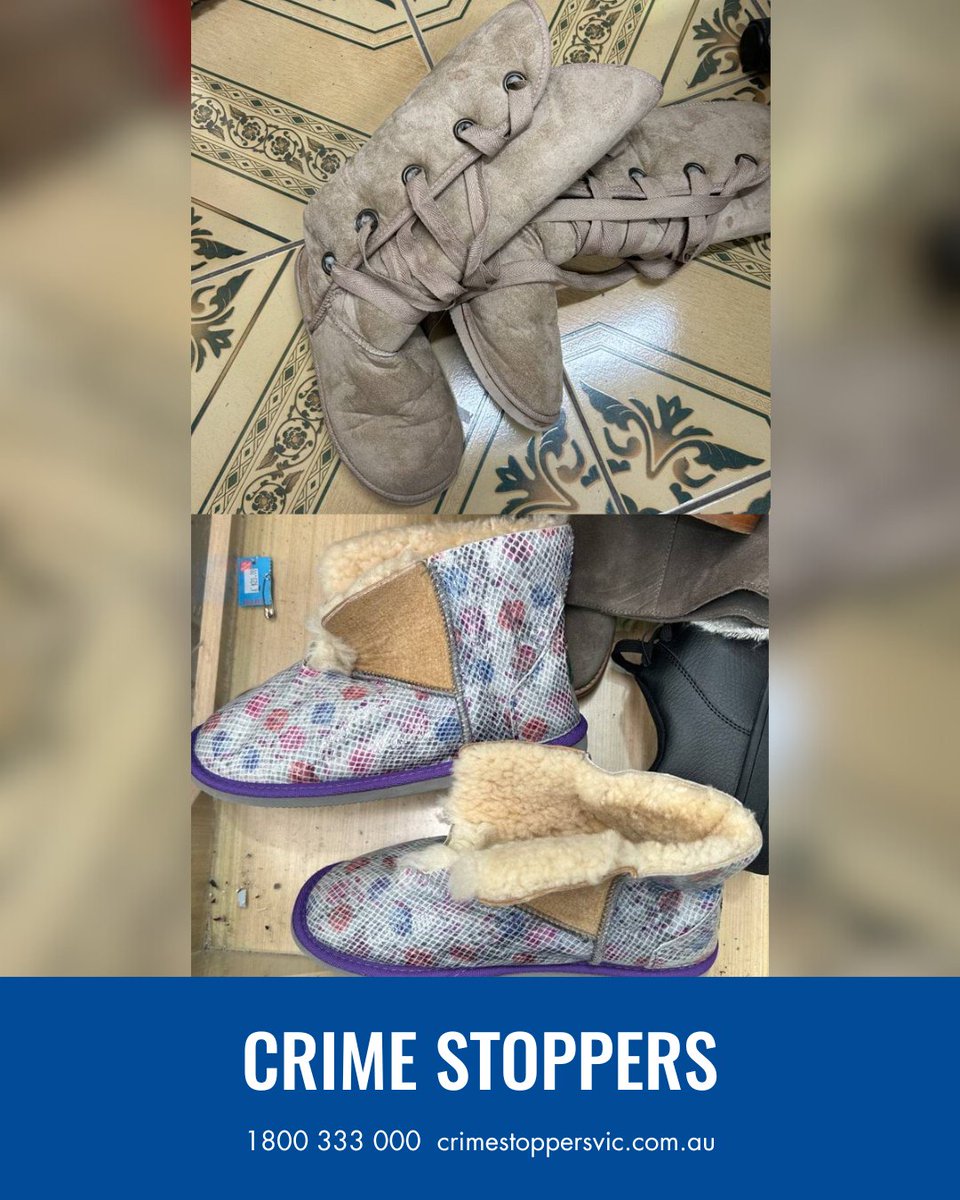 VictoriaPolice's tweet photo. Police are searching for the owners of boots that were recently donated to a charity in the city of Casey. A valuable item was located with the boots that were left at the store.

More details: https://t.co/EoZOtkGa0Z https://t.co/USLqyFjl41