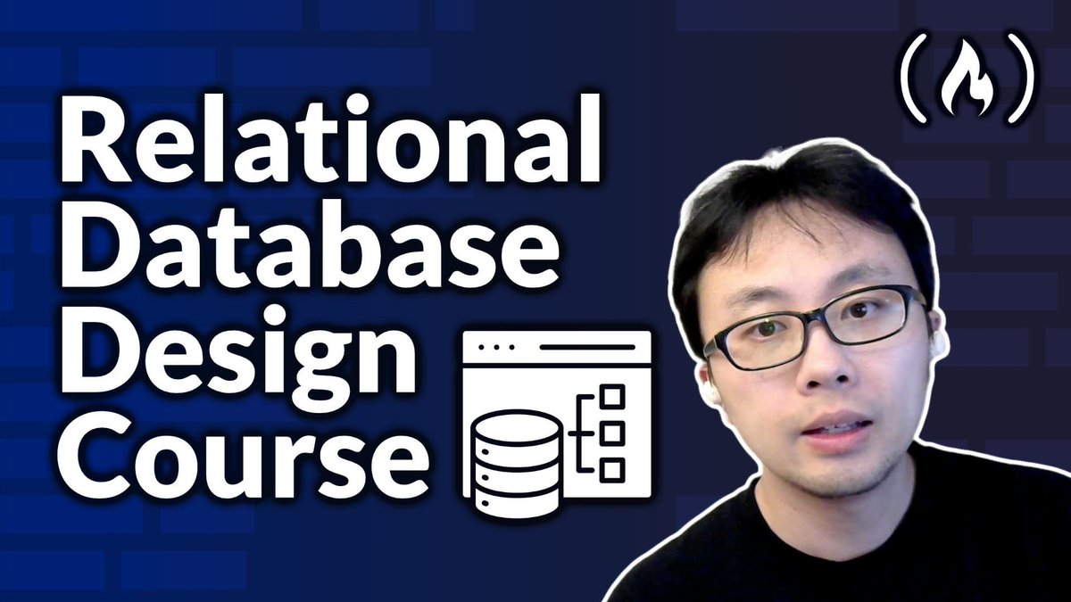 freeCodeCamp's tweet photo. Relational databases are used in all sorts of software projects.

And knowing how to work with them is a great marketable skill for you to have.

In this course, you'll learn key relational database design concepts like SQL basics, entity-relationship modeling, normalization, indexing strategies, and lots more. 

https://t.co/IuHoHqMHNI