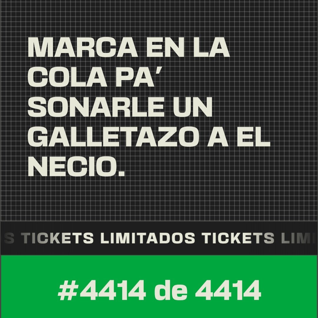 ¿Alguien me puede colar? 🥺

¡Ya marqué en la cola pa darle el galletazo a El Necio! Soy el #4414 de 4414. ¡Sin empujar que hay muchacho!  cola-virtual.vercel.app
