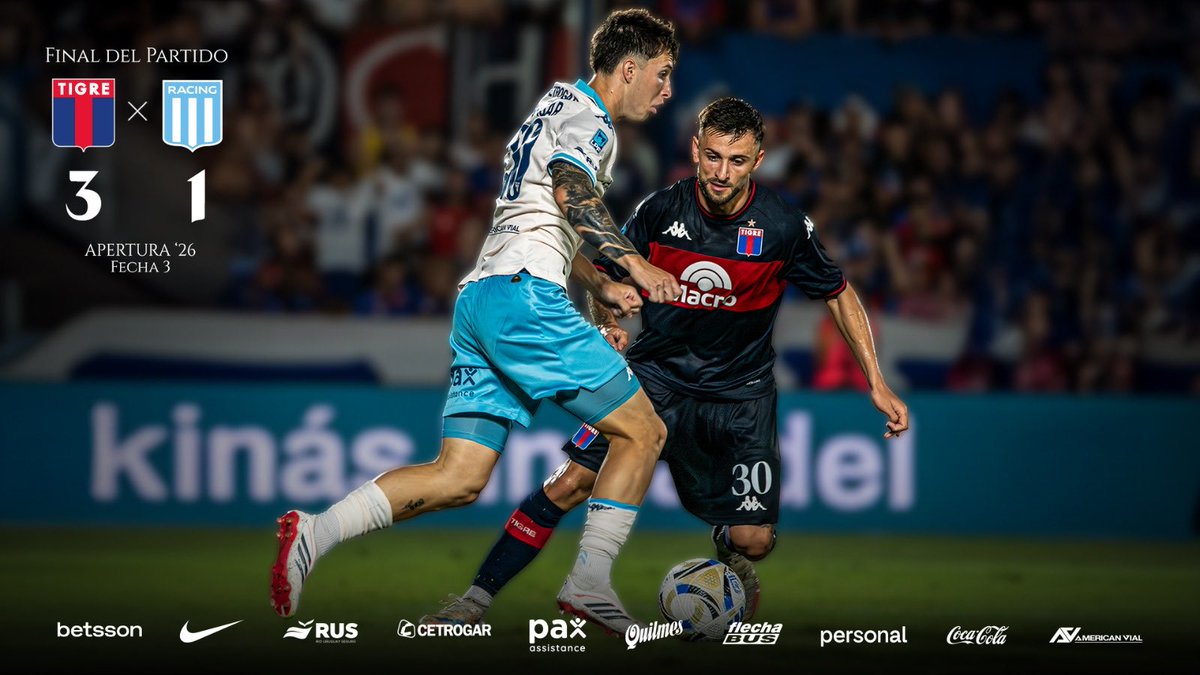 👎🏻 #Racing volvió a tener fallas defensivas. Santiago Sosa, la columna vertebral del equipo, se equivocó en dos oportunidades y Tigre convirtió. 

El retroceso del equipo es muy flojo ☠️

❌0 de 9 puntos en juego.