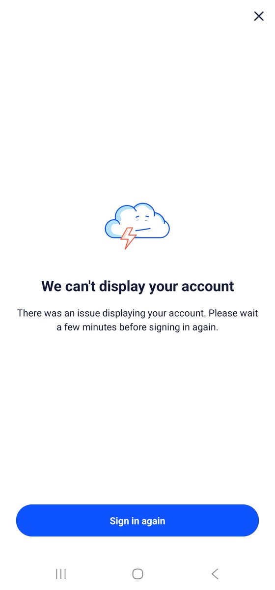 MelPalling's tweet photo. @Telstra I'm having a lot of problems recently getting into your app. Keep getting this error message, how do I contact you if I can't use the app? https://t.co/y89bRM19KH