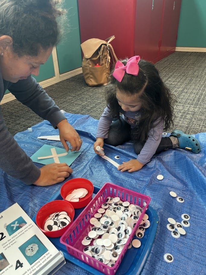 Ice cube painting, fluffy penguins, and snowy trees. Thanks for joining us at our Littlest Artists program!
