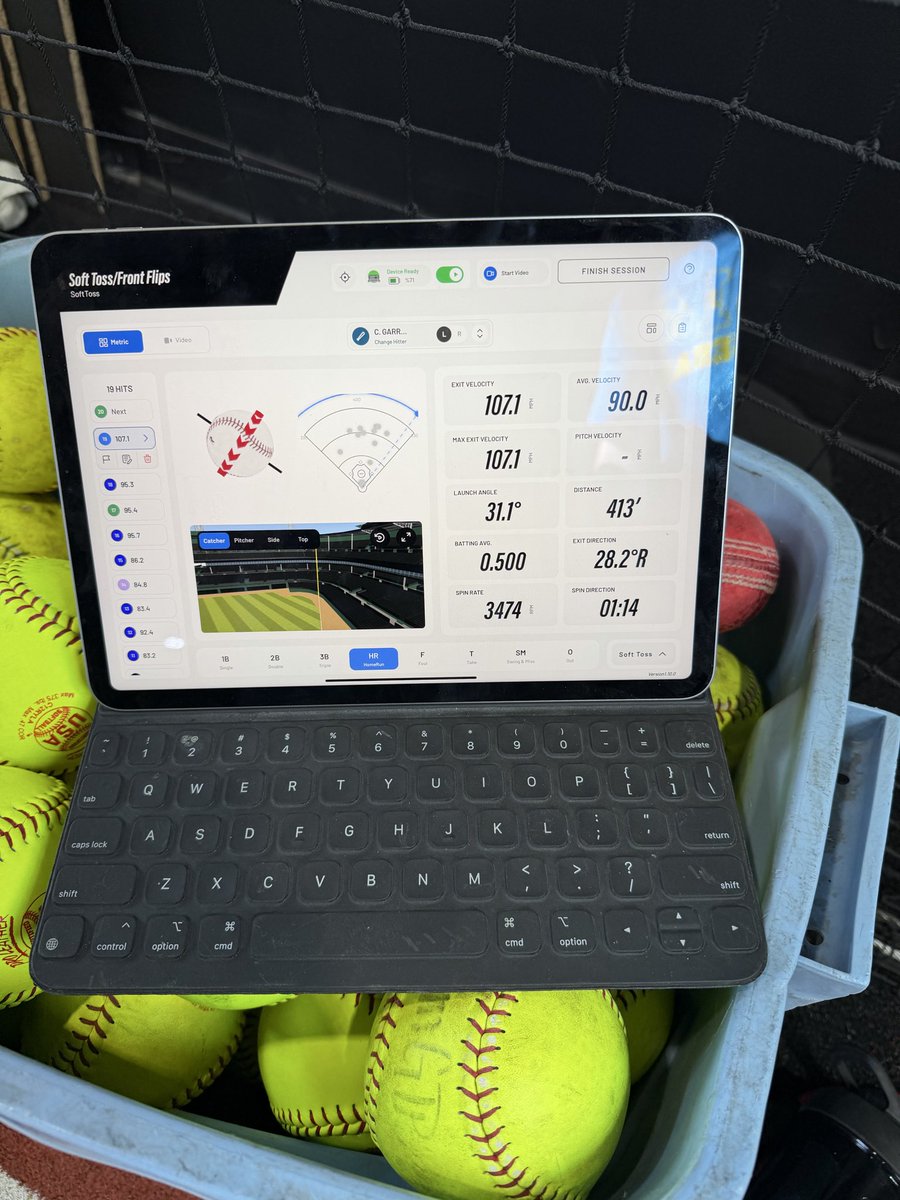 chase_garrow's tweet photo. Some recent swings getting ready for the season. Also a picture of some metrics from earlier today. @Luke_Longo_22 @Fulldepth1 @HVCHSbaseball @BASEBALLTCNJ https://t.co/qmQJhuxMOX