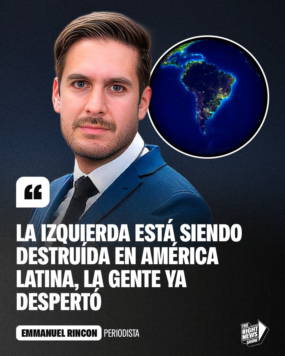 🚨🇻🇪 | "La izquierda está siendo destruida en América Latina, la gente ya despertó": El periodista venezolano Emmanuel Rincón celebró el auge de la derecha en el continente.