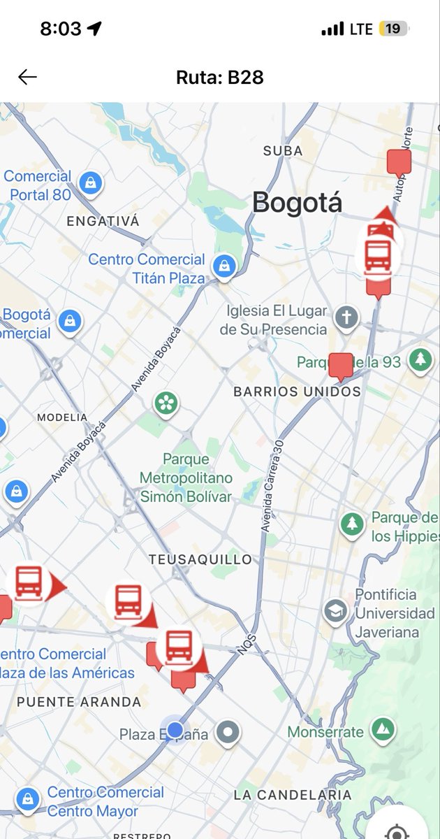 JuliH19's tweet photo. @TransMilenio ¿Quién coordina la ruta B28? ¿Qué es esta falta de respeto? Más de 20 minutos esperando un bus mientras pasan más de 5 buses “Retomando Servicio” https://t.co/fc0Epx1lU5