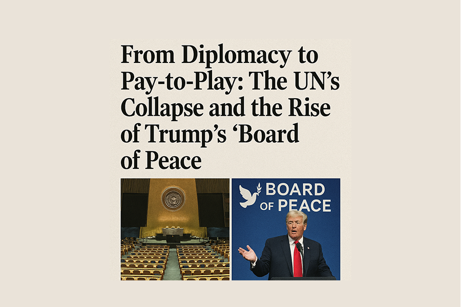 juniorhhbinini's tweet photo. The UN was meant to stop wars.
Today, its most powerful members violate its Charter with impunity.
From #Ukraine to #Gaza, from #DRC to #WesternSahara — paralysis, vetoes, hypocrisy.
Now Trump proposes a “Board of Peace.”
🧵 Op-ed
 https://t.co/AjkZML9k96 via @LinkedIn https://t.co/Fcy6XNwR7n