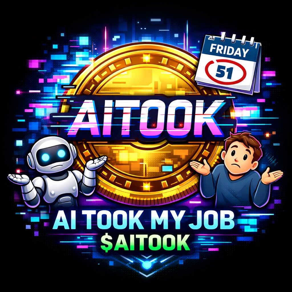 CryptoPumpAI's tweet image. This Friday, the meme becomes reality 02/06/26🚀

$AITOOK is a meme coin built on #Solana 

Airdrop open 🪂 Drop your $SOL address &amp;amp; RT ♻️

First 1,000 Address = 100,000,000 $AITOOK 🐕 
 
Snapshots in 15 hours ⏳ 
#SolanaAirdrop