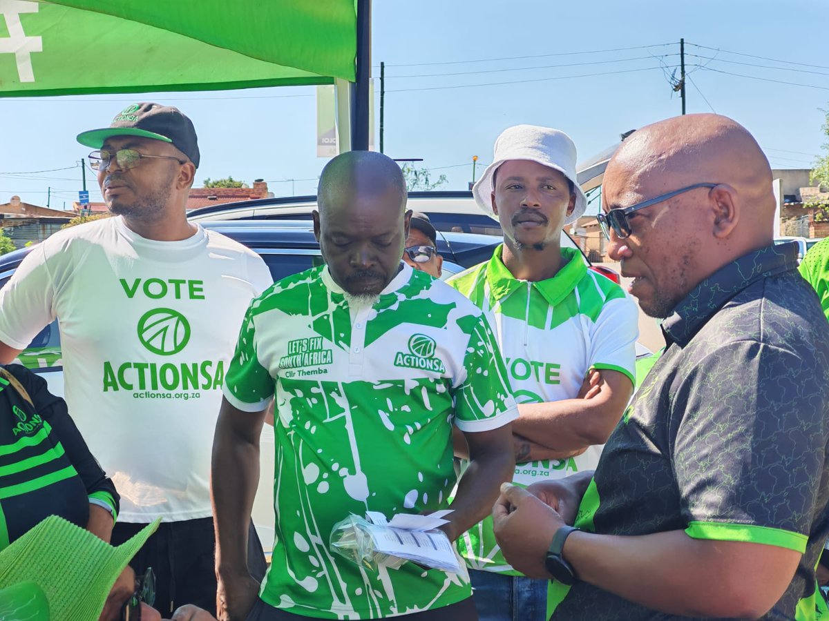 EvelynMondlana's tweet photo. THE MANDATE IS CLEAR!
@ActionSA_GP - Let's Deliver Koloi ya @Action4SA today!!! 🏋️💚🇿🇦
#ElectionDay
#LetsFixWard2WithKoloi
#VoteForActionSA https://t.co/SwRz2AWoS6