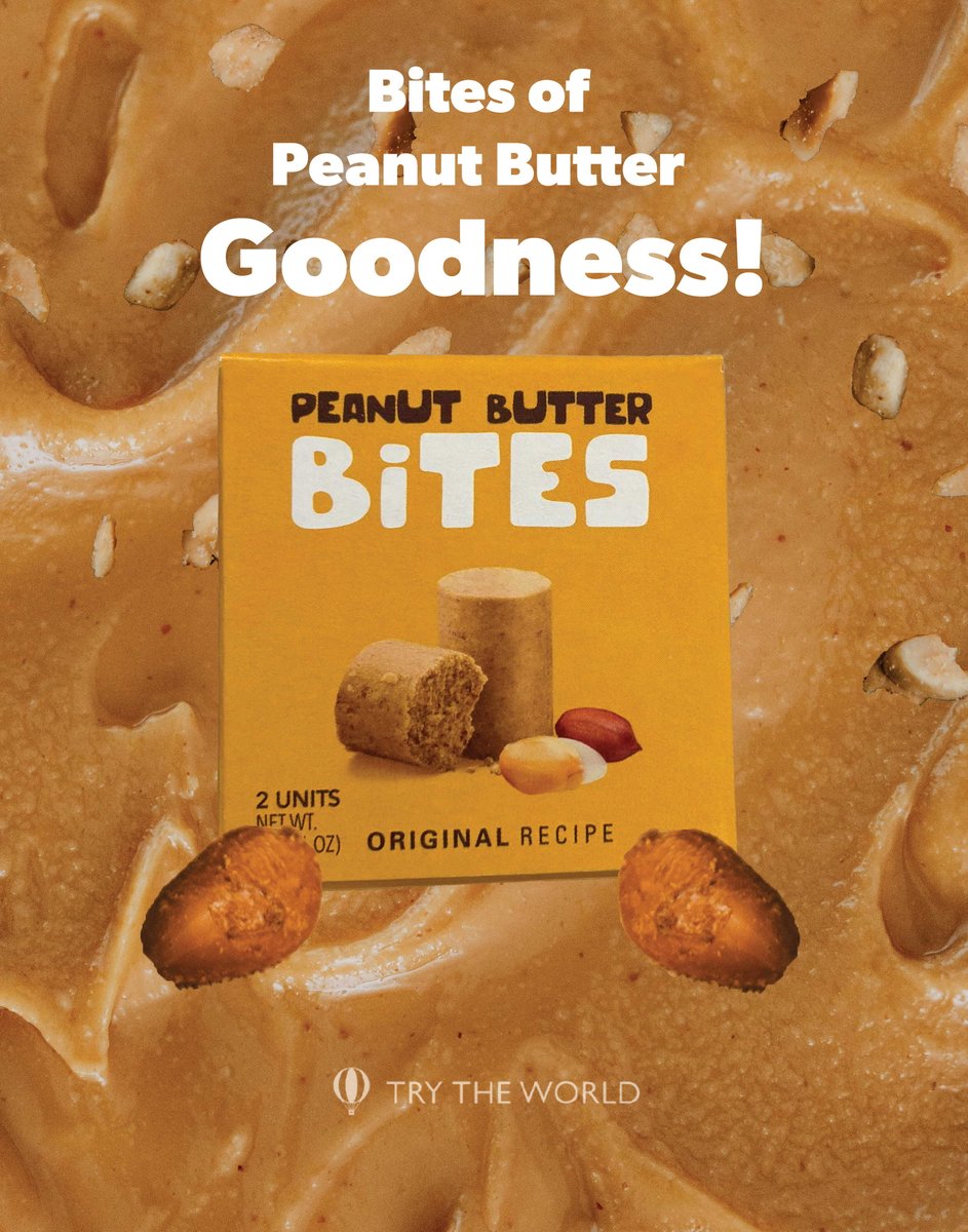 Trytheworld's tweet image. Peanut Butter Goodness! In bite size form! 🥰

These tiny bites would satisfy peanut butter cravings, offering a brittle and nutty taste! 🥜

Useful when you’re on the go or if you want a quick snack!
#TryTheWorld #FoodCraving #BiteSize #GlobalBites #FoodFromAroundTheWorld