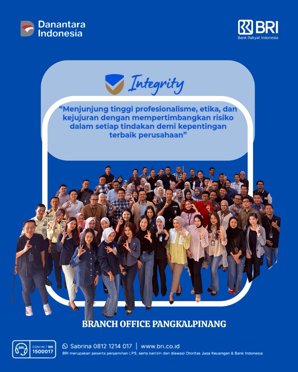 chyndifrn's tweet photo. tetap patuh bukanlah bentuk KELAMAHAN, melainkan bentuk KEBERANIAN untuk tetap menjaga INTEGRITAS dan KEPERCAYAAN. 
tahun baru semangat baru!!!
mari untuk tetap, "JAGA INTEGRITAS, JAGA DIRI, JAGA TEMAN dan JAGA BRI" ✨ https://t.co/1RHRwjiPpS