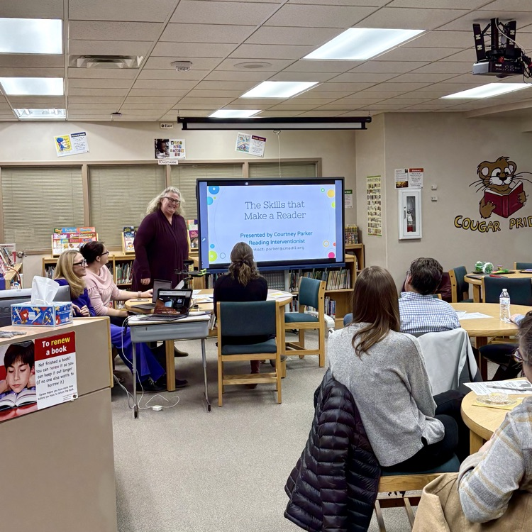 cmsd12's tweet image. The first of two parent workshops is underway at Gold Camp this evening. Tonight's topic is focused on Reading Support. Next Monday evening the second workshop will focus on student wellness. Many thanks to our MTSS Lead Team for their expertise.