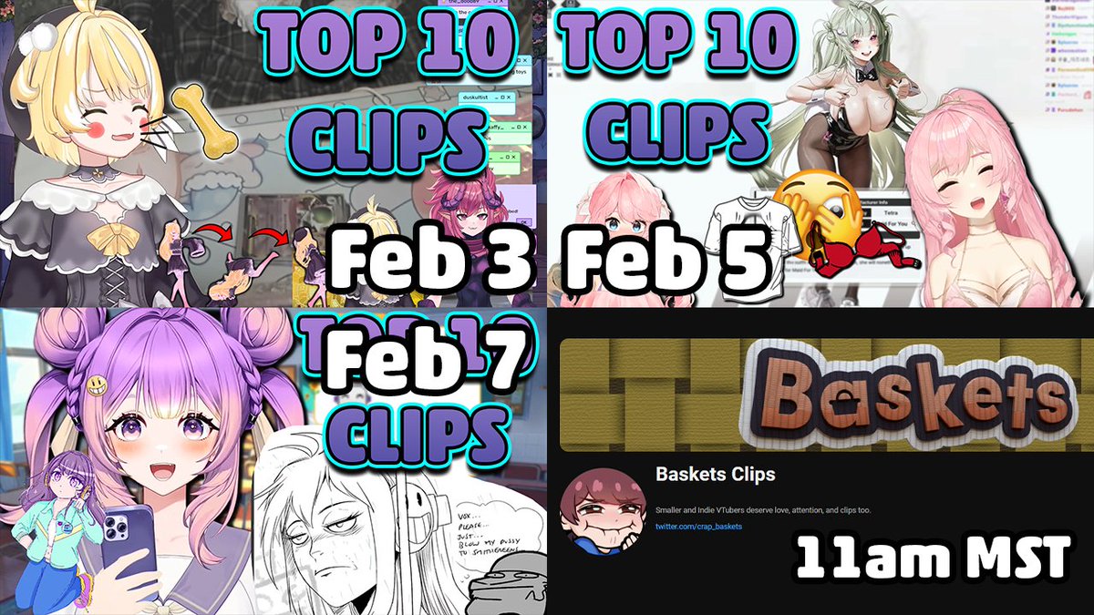 crap_baskets's tweet photo. We made it through the first month of 2026!
Here's some Vtuber clips as a treat
New Models, New games, and lots of chaotic collabs. There's so much great content to enjoy here so save the dates for when each video goes live.
#Vtuber #vtuberclips #ClipAndCover #soyclips #ToriOriane