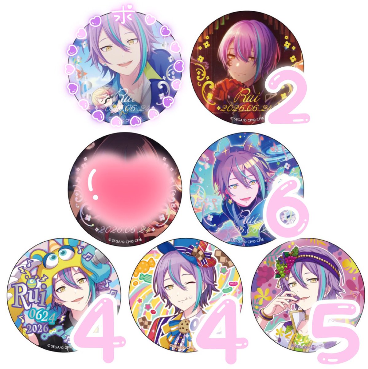 【交換】プロセカ はっぴーこれくしょんくじ　はぴこれくじ はぴこれ 神代類 類

箔押し缶バッジ賞　缶バッジ

譲
B×2・D×6・E×4・F×4・G×5

求　A

よろしくお願い致します🙇