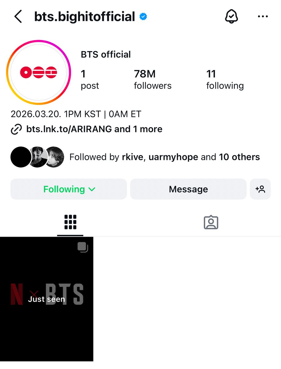 Finally one post on #BTS instagram 🔥